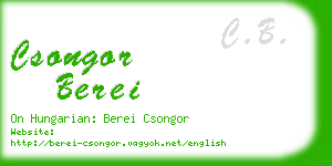 csongor berei business card